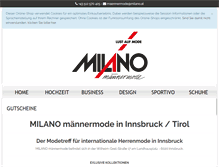 Tablet Screenshot of milano.at